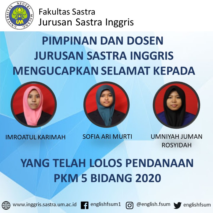 The Department Congratulating Students