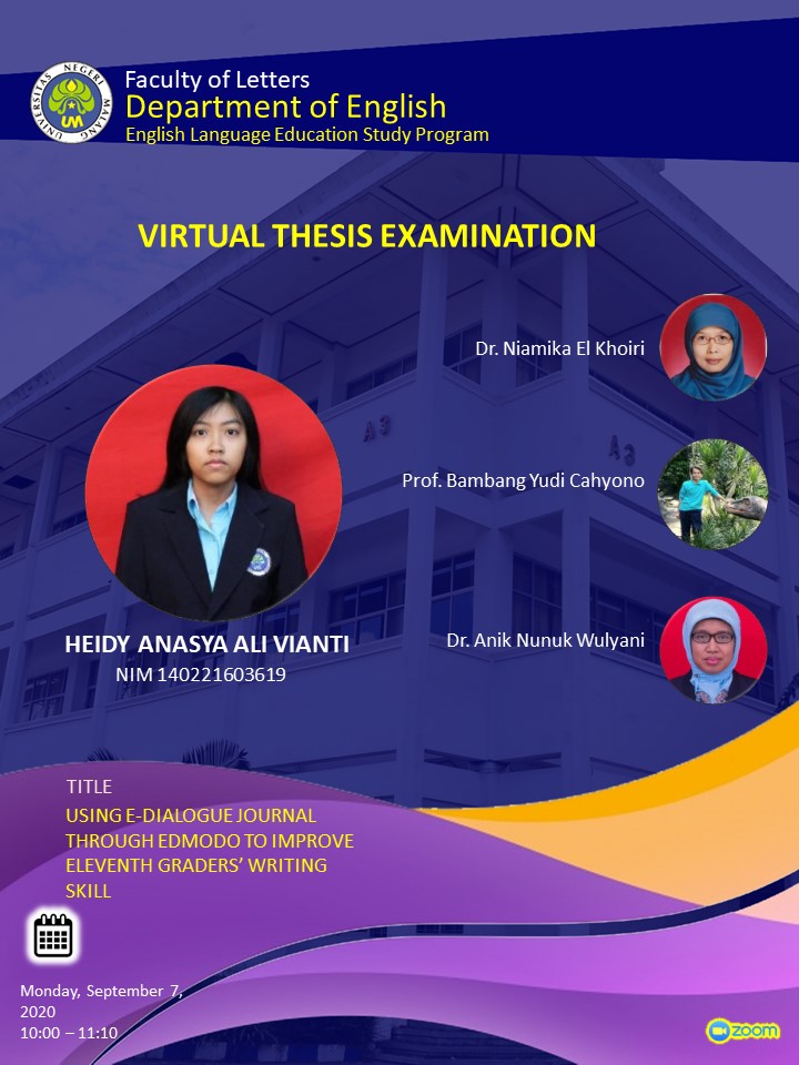 September 07 2020 Virtual Thesis Examination – 2