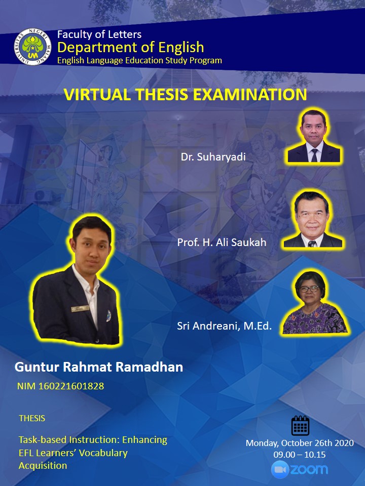 Thesis Examination : Guntur Rahmat Ramadhan