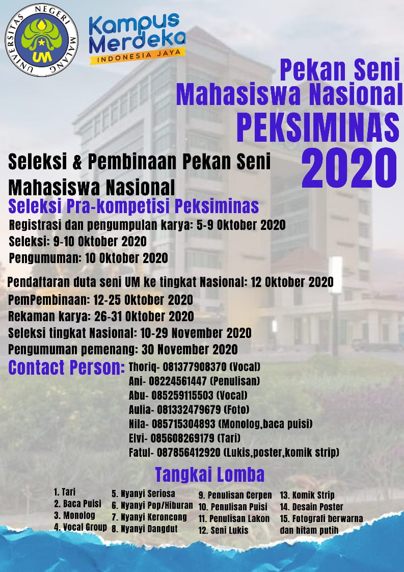 Mari Berpartisipasi Acara PEKSIMINAS 2020