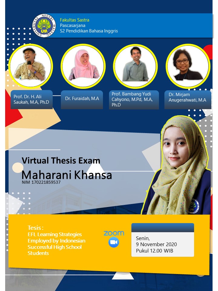 Virtual Thesis Examination MAHARANI KHANSA