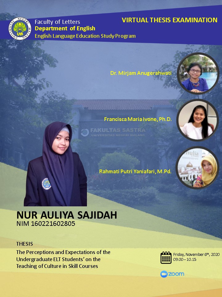Virtual Thesis Examination NUR AULIYA SAJIDAH