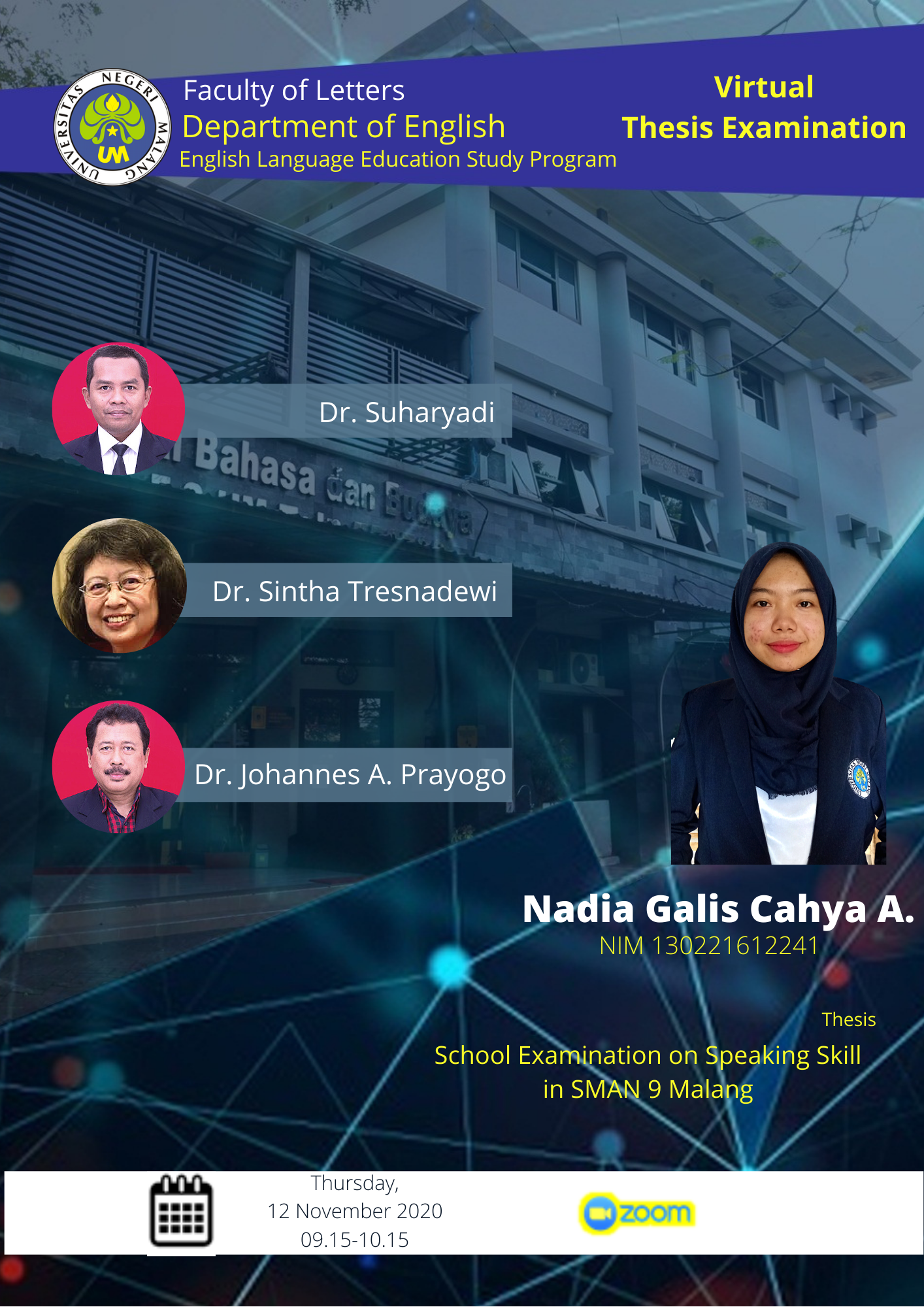 Virtual Thesis Examination NADIA GALIS CAHYA A.