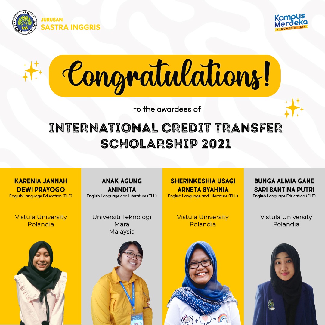 Congratulations to the Awardees ICTS 2021