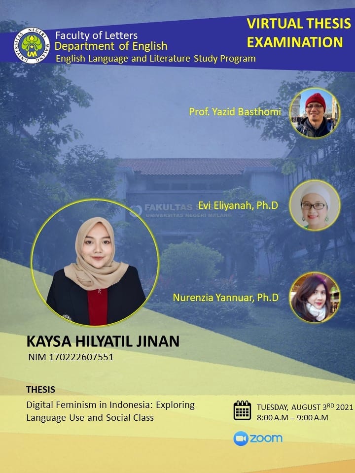 Virtual Thesis Examination KAYSA HILYATIL JINAN