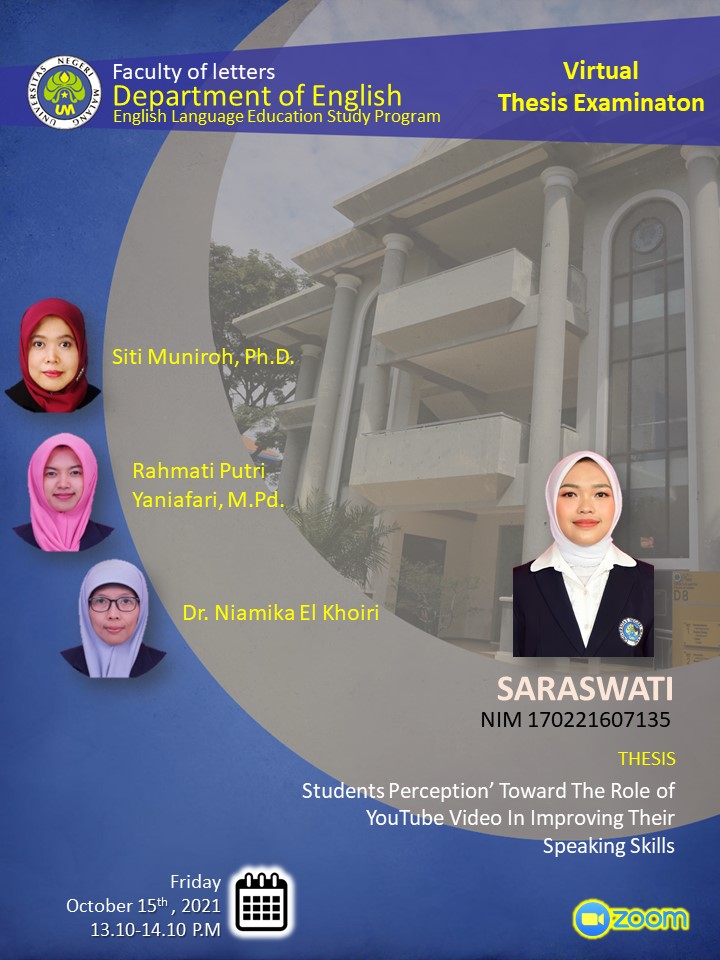 Virtual Thesis Examination SARASWATI