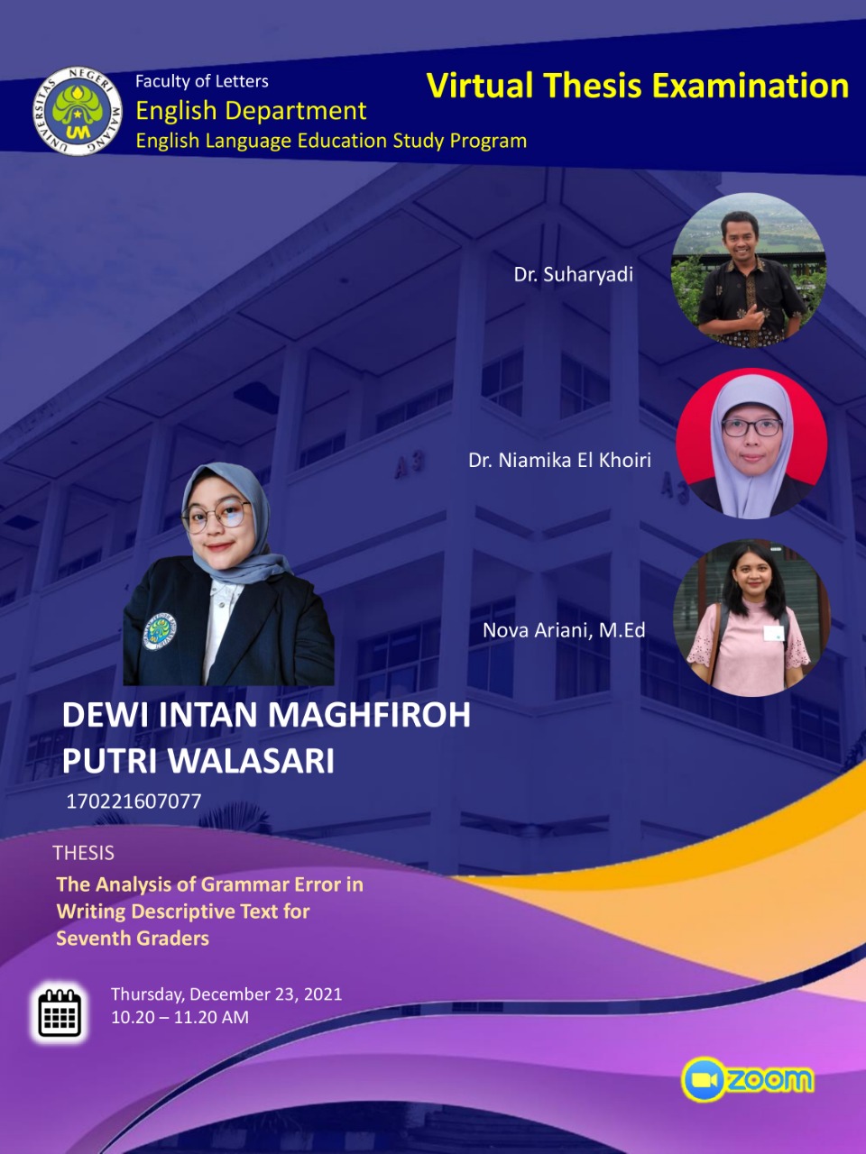 Virtual Thesis Examination DEWI INTAN MAGHFIROH PUTRI WALASARI