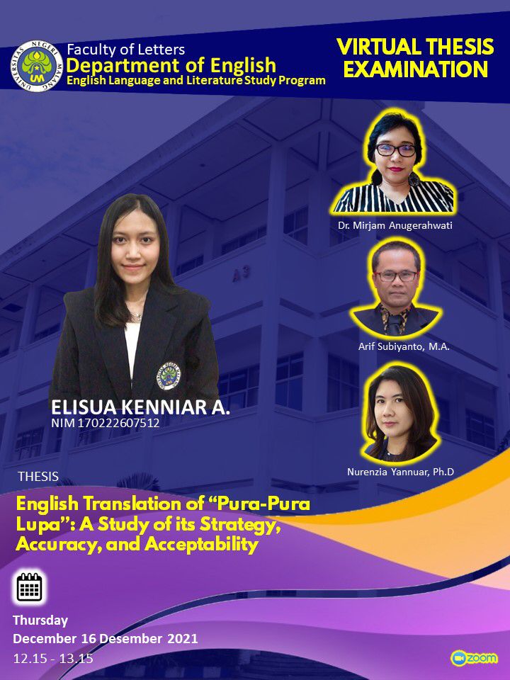 Virtual Thesis Examination ELISUA KENNIAR A.